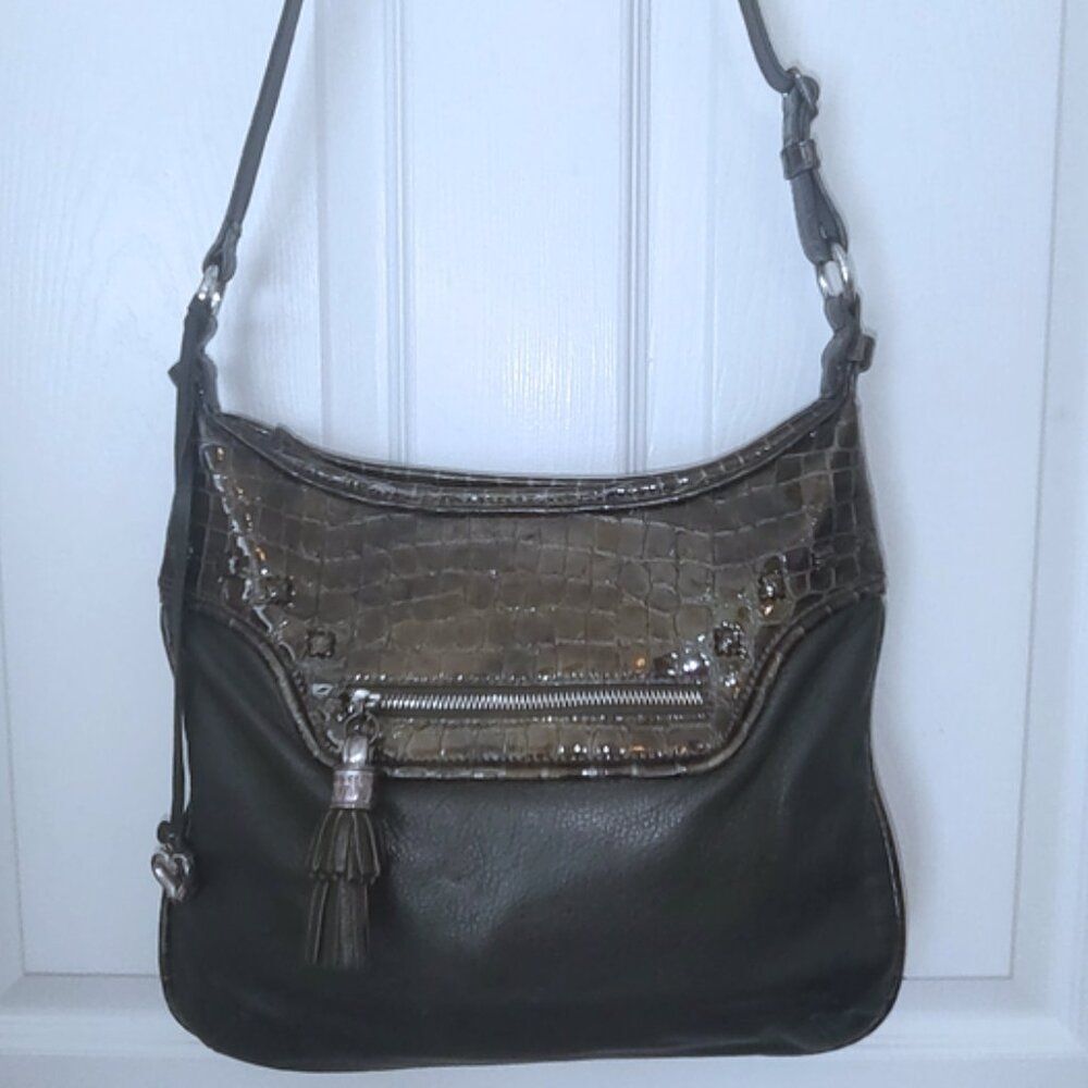 Brighton croc embossed shoulder bag EUC